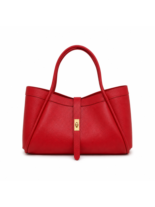 BOLSO PREMIUM PIEL 100% - ROJO