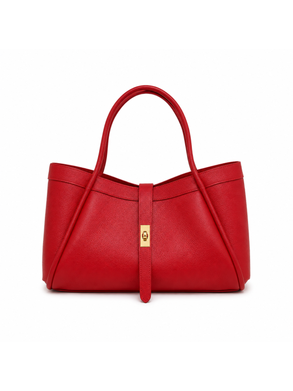 BOLSO PREMIUM PIEL 100% - ROJO