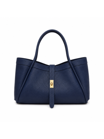 BOLSO PREMIUM PIEL 100% - AZUL MARINO