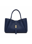 BOLSO PREMIUM PIEL 100% - AZUL MARINO