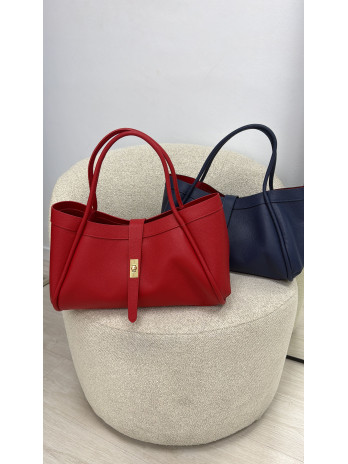 BOLSO PREMIUM PIEL 100% - ROJO