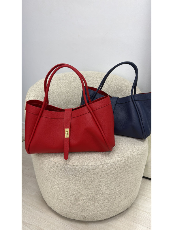 BOLSO PREMIUM PIEL 100% - ROJO