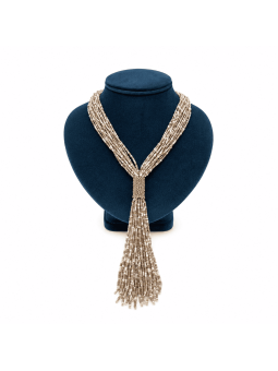 MAXI COLLAR PEDRERIA - MARRÓN