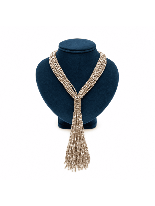 MAXI COLLAR PEDRERIA - MARRÓN
