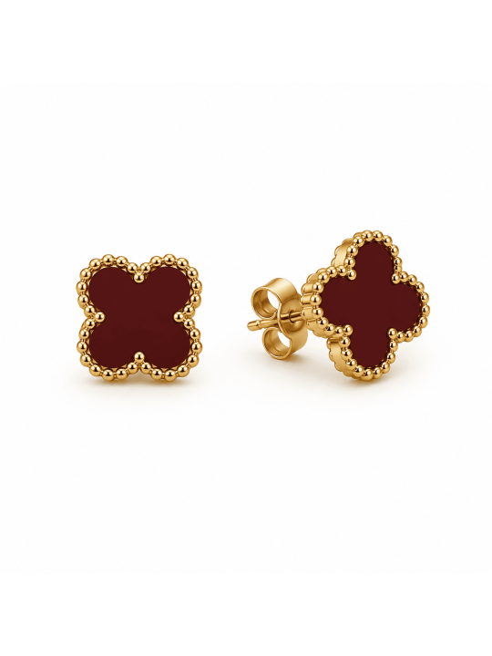 PENDIENTES VAN CLEEF BÁSICO - ROJO