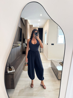 PANTALÓN GLOBO BASIC - MARINO