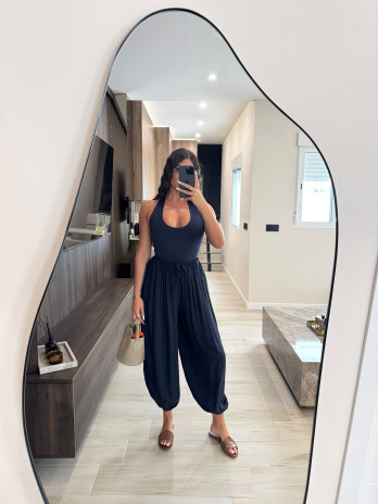 PANTALÓN GLOBO BASIC - MARINO