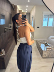 TOP HALTER LICRA FRÍA - BLANCO