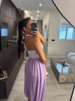 TOP HALTER LICRA FRÍA - LILA