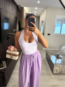 TOP HALTER LICRA FRÍA - LILA