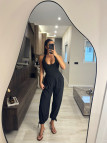 TOP HALTER LICRA FRÍA - NEGRO