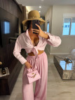 CAMISA OVER PASTEL - ROSA