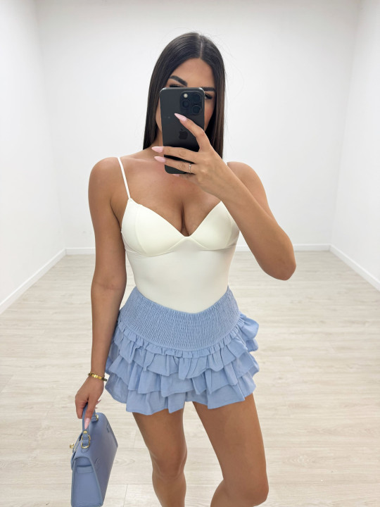 FALDA BAMBULA MINI - CELESTE