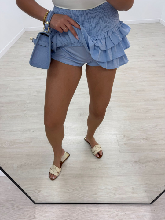 FALDA BAMBULA MINI - CELESTE
