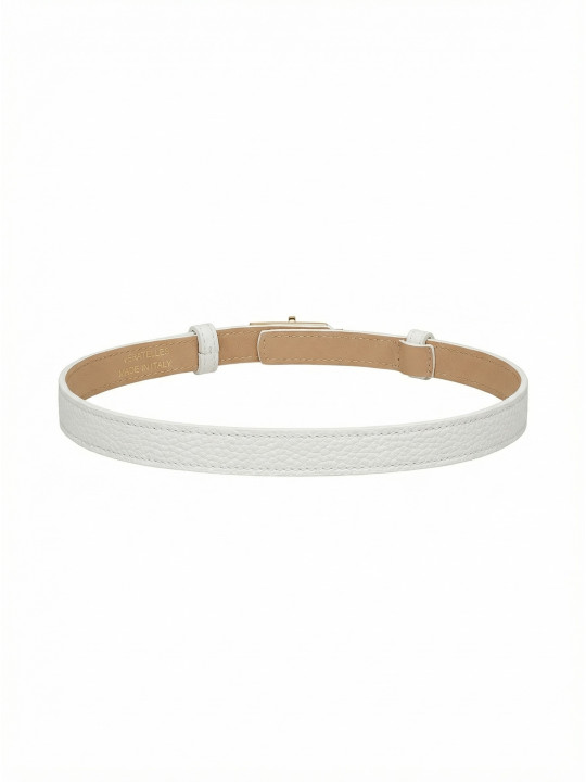 CINTURÓN HERMS (PIEL 100%) - BLANCO