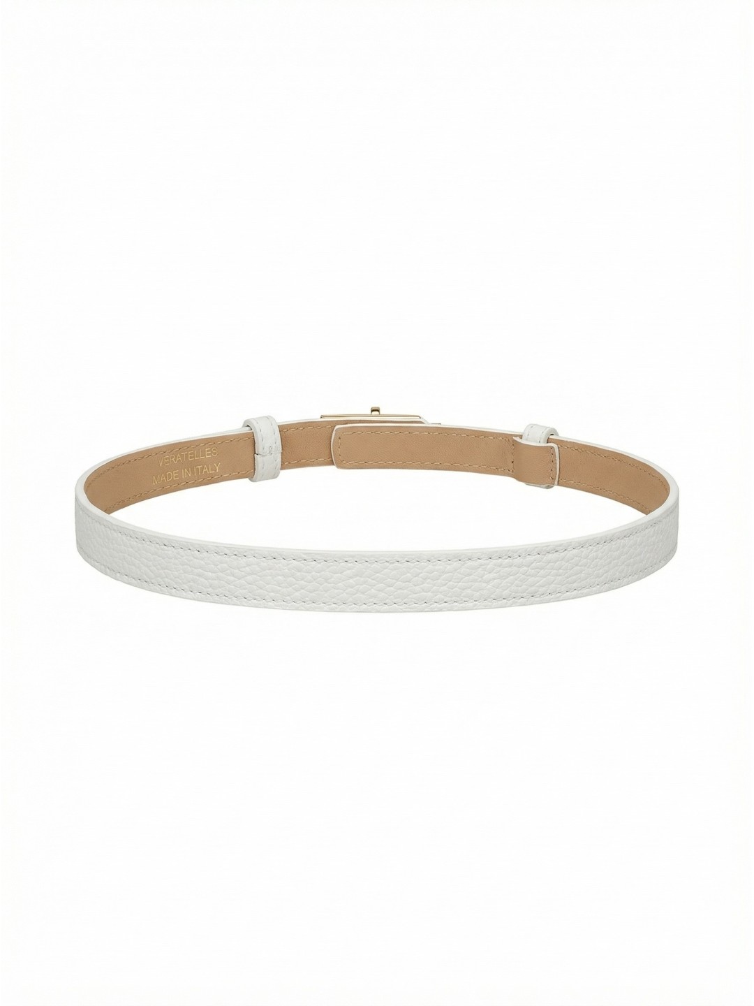 CINTURÓN HERMS (PIEL 100%) - BLANCO
