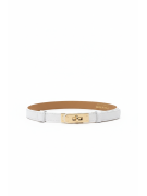 CINTURÓN HERMS (PIEL 100%) - BLANCO