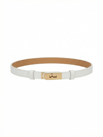 CINTURÓN HERMS (PIEL 100%) - BLANCO