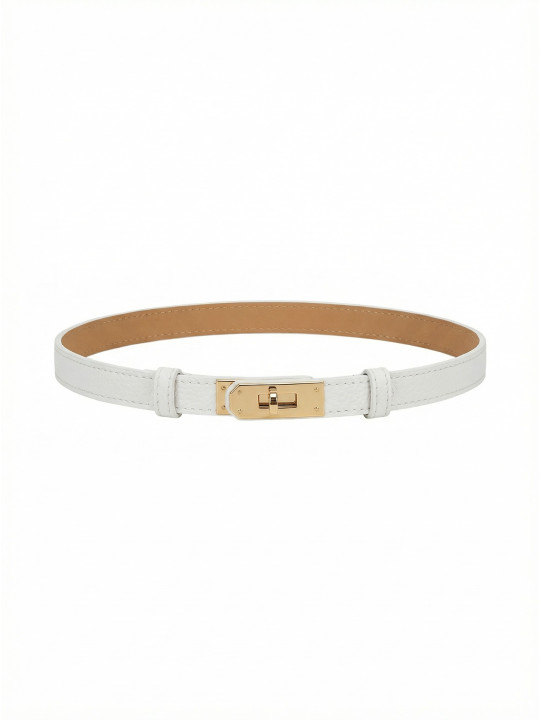 CINTURÓN HERMS (PIEL 100%) - BLANCO