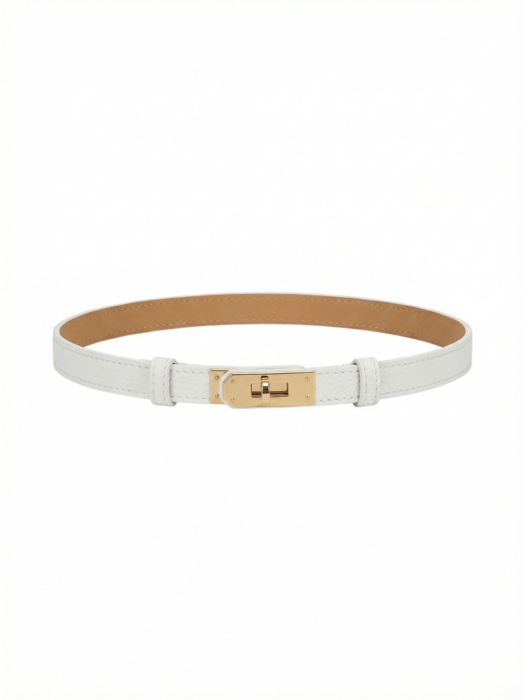 CINTURÓN HERMS (PIEL 100%) - BLANCO