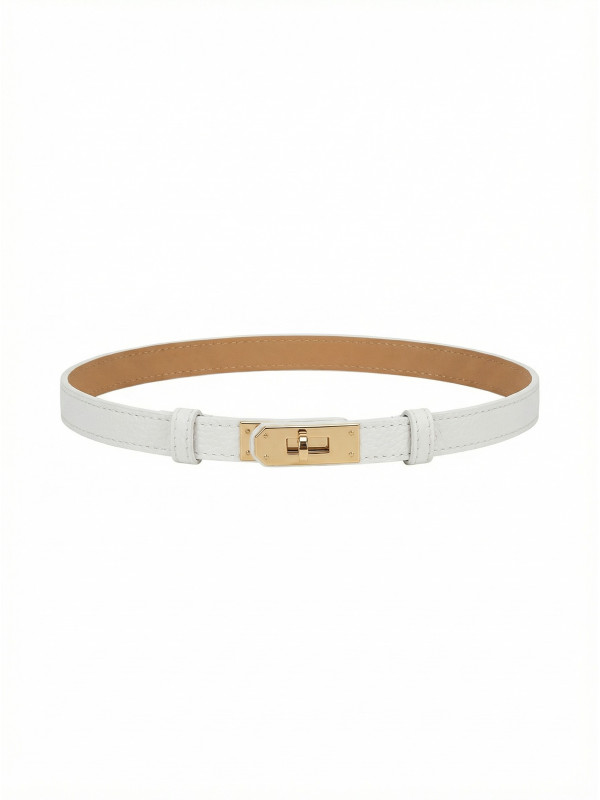 CINTURÓN HERMS (PIEL 100%) - BLANCO
