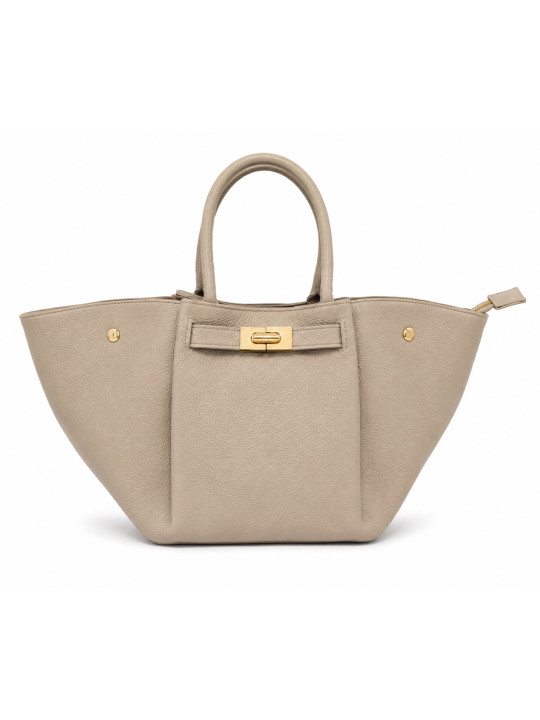 BOLSO PREMIUM DE PIEL 100% - HUESO