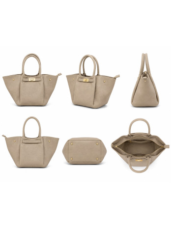 BOLSO PREMIUM DE PIEL 100% - HUESO