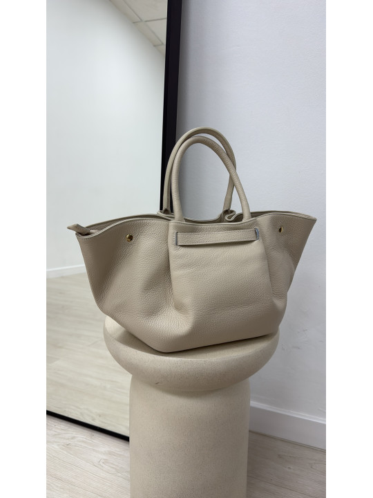 BOLSO PREMIUM DE PIEL 100% - HUESO