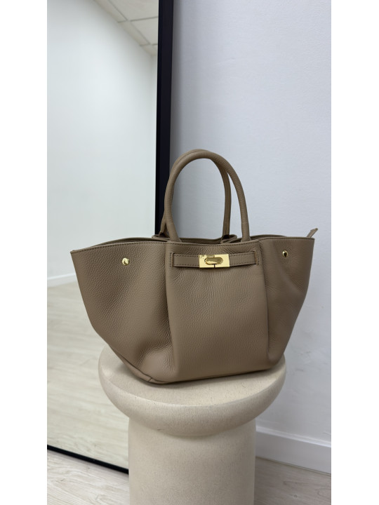 BOLSO PREMIUM DE PIEL 100% - TOUPE