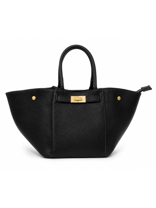BOLSO PREMIUM DE PIEL 100% - NEGRO