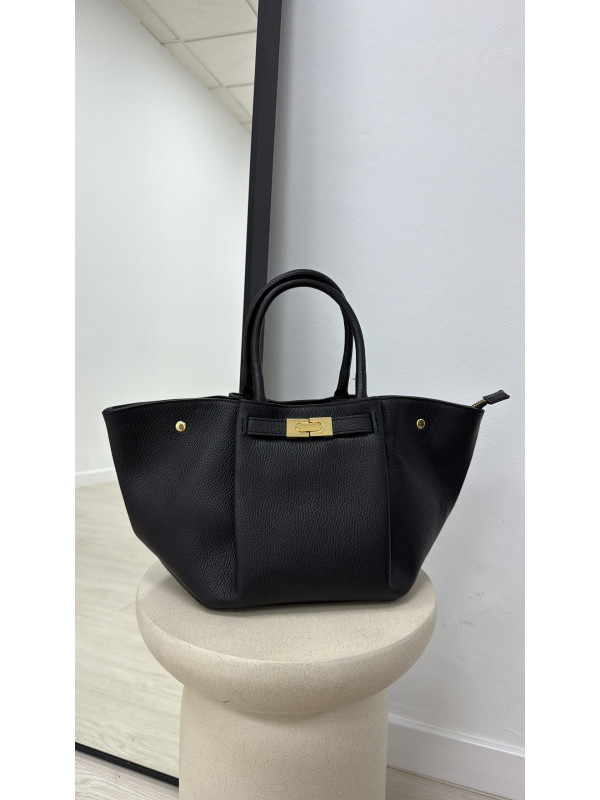 BOLSO PREMIUM DE PIEL 100% - NEGRO