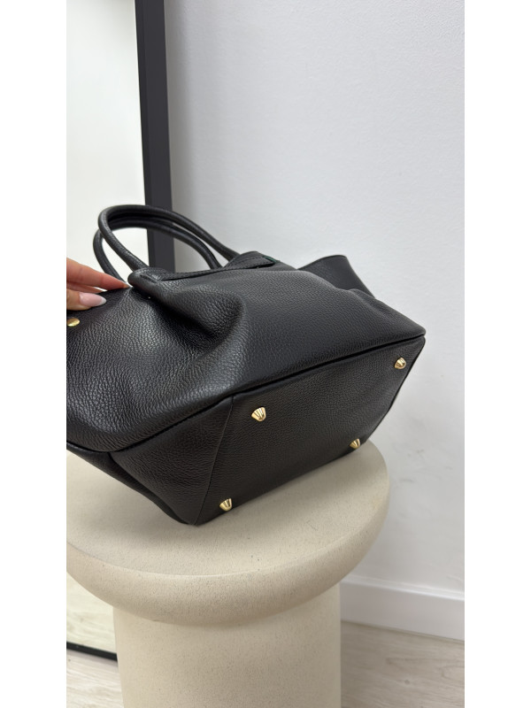 BOLSO PREMIUM DE PIEL 100% - NEGRO