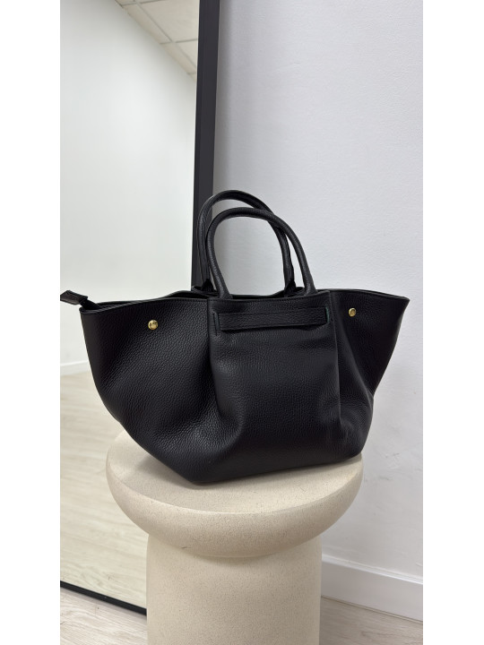 BOLSO PREMIUM DE PIEL 100% - NEGRO
