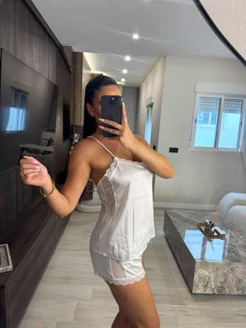 PIJAMA SATINADO PREMIUM - BLANCO