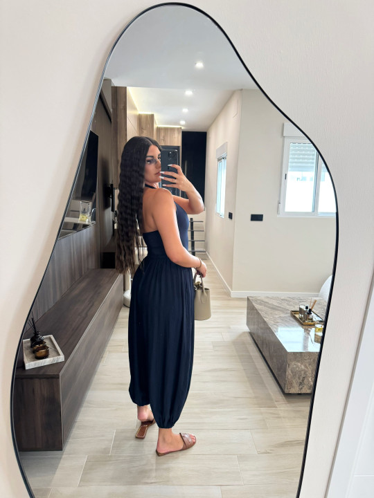 TOP HALTER LICRA FRÍA - AZUL MARINO