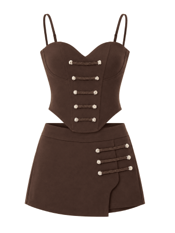 CONJUNTO EXCLUSIVO ALAMARES - MARRÓN