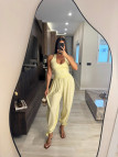 PANTALÓN GLOBO LAZADA - AMARILLO