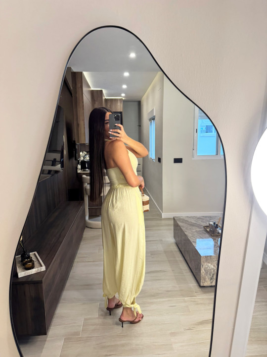 PANTALÓN GLOBO LAZADA - AMARILLO