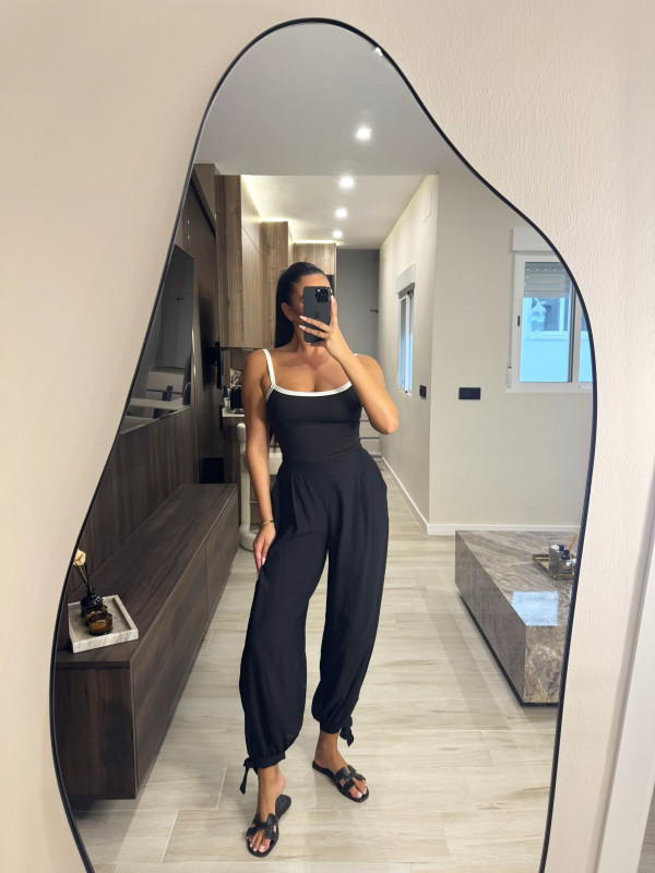 PANTALÓN GLOBO LAZADA - NEGRO