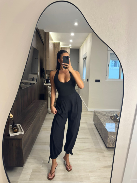 PANTALÓN GLOBO LAZADA - NEGRO