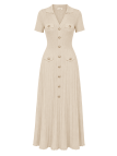 VESTIDO SANDRO PUNTO - BEIGE