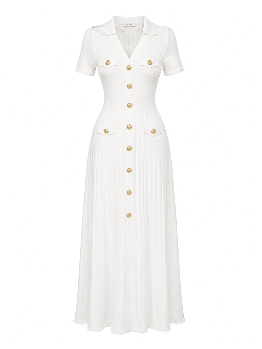 VESTIDO SANDRO PUNTO - BLANCO