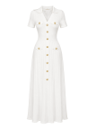 VESTIDO SANDRO PUNTO - BLANCO