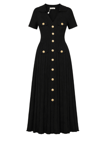 VESTIDO SANDRO PUNTO - NEGRO