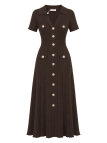 VESTIDO SANDRO PUNTO - MARRÓN