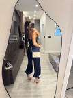 PANTALÓN SATINADO LAZADA - AZUL MARINO