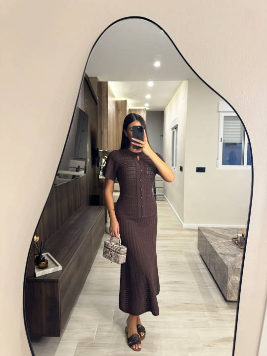 VESTIDO SANDRO EXCLUSIVO - MARRÓN