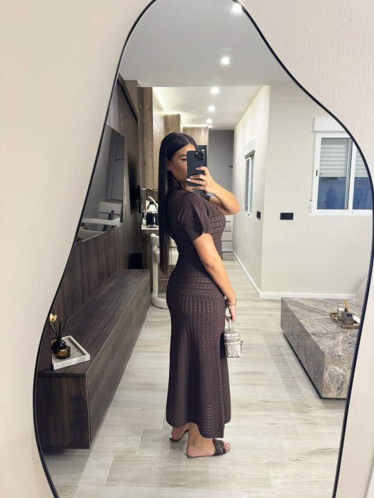 VESTIDO SANDRO EXCLUSIVO - MARRÓN