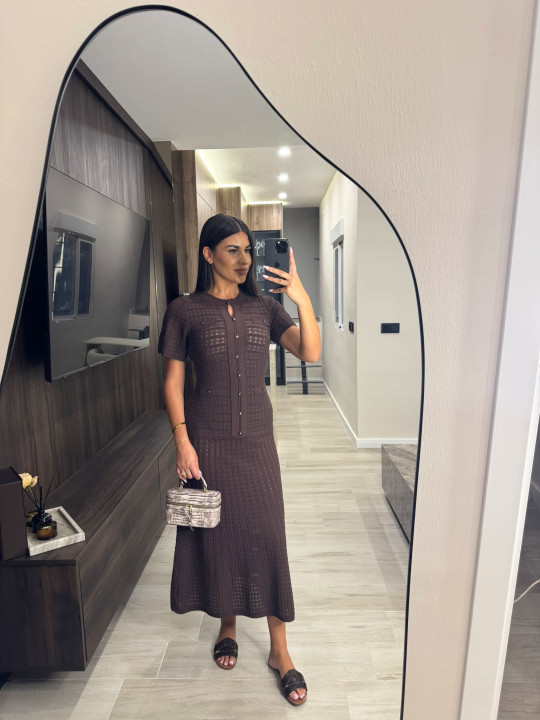 VESTIDO SANDRO EXCLUSIVO - MARRÓN