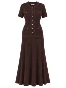 VESTIDO SANDRO EXCLUSIVO - MARRÓN